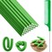 30 Pieces Flexible Curling Rods Twist Foam Hair Rollers Soft Foam No Heat Hair Rods Rollers and 1 Steel Pintail Comb Rat Tail Comb for Women Long and Short Hair(7 x 0.47 Inch,Green)