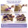 Tigeen 96 Flexible 9.45 Inch Soft Twist Foam Hair Rollers, No Heat Hair Styling with 2 Rat Tail Combs (0.3 In, Purple)