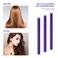Syhood 30 Pcs 7'' Flexible Curling Rods Twist Foam Hair Rollers Soft Foam No Heat Hair Rods Rollers and 1 Steel Pintail Comb Rat Tail Comb for Women Long Short Hair(Purple,7 x 0.3 Inch)