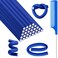 Syhood 30 Pcs 7'' Flexible Curling Rods Twist Foam Hair Rollers Soft Foam No Heat Hair Rods Rollers and 1 Steel Pintail Comb Rat Tail Comb for Women Long Short Hair(Navy Blue,7 x 0.3 Inch)
