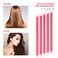 Syhood 30 Pcs Flexible Curling Rods 9.45 Twist Foam Rollers Soft Foam No Heat Hair Rods Rollers and 1 Steel Pintail Comb Rat Tail Comb for Women Long Short Hair(Pink,9.45 x 0.3 Inch)