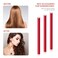 30 Pieces Flexible Curling Rods Twist Foam Hair Rollers Soft Foam No Heat Hair Rods Rollers and 1 Steel Pintail Comb Rat Tail Comb for Women Long and Short Hair(7 x 0.39 Inch,Red)