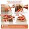 Syhood 30 Pieces Flexible Curling Rods, Soft Foam No Heat Hair Rollers and 1 Steel Pintail Comb for Women Girls Long and Short Hair, Orange