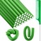 Syhood 30 Pcs Flexible Curling Rods 9.45 Twist Foam Rollers Soft Foam No Heat Hair Rods Rollers and 1 Steel Pintail Comb Rat Tail Comb for Women Long Short Hair(Green,9.45 x 0.79 Inch)