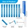 50 Pieces 0.35 Inches Perm Rod Set, Zhaoyao Perm Rods for Nature Hair, Plastic Cold Wave Rods for Short Hair, Hair Curling Rollers Heatless Perming Rods Hair Curlers Rollers with Pintail Comb