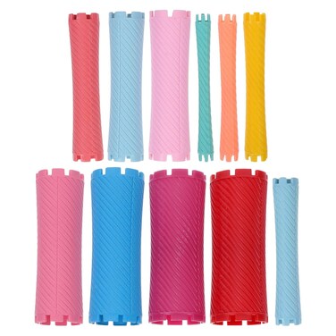 NOLITOY 200 Pcs Perm Stick Foam Rollers for Wavy and Curly Hair Styling - Cold Wave Rods and Rubber Coiled Tubes