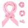 Heatless Curling Rod Headband For Long Hair Overnight Curlers to Sleep In 61" Hair Rollers Soft Cotton Velour Hair Rollers For Women Girls-Pink