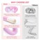 Heatless Curls Overnight Blowout Rods - 4 Pcs No-Heat Hair Curler Set-Soft Curler for Long Hair-With hat and silk scarf suitable for sleeping, mixed color box set