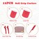 Hair Roller Set 12 pcs Heatless Self Grip Rollers With Clips and Comb, Salon Curlers for DIY Styles, 2 Red Sizes in 1 Set by Sungenol