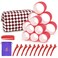 Hair Roller Set 12 pcs Heatless Self Grip Rollers With Clips and Comb, Salon Curlers for DIY Styles, 2 Red Sizes in 1 Set by Sungenol