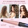 Curling Wand Iron, 1.25 Inch Tapered Curling Wand Large Ceramic Barrel for Natural Curls, Adjustable Temperature, Includes Glove