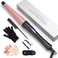 Curling Wand Iron, 1.25 Inch Tapered Curling Wand Large Ceramic Barrel for Natural Curls, Adjustable Temperature, Includes Glove