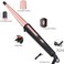 Hair Curling Wand, 0.5-1Inch Tapered Curling Iron, Professional Ceramic Hair Curler Wand with Heat-Resistant Glove, Dual Voltage (Pink)