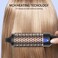 K&amp;K Heated Curling Brush - 1.5 Inch Ceramic Tourmaline Ionic Volumizing Hot Brush for Root Volume &amp; Loose Curls (Black)