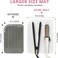 Larger Size Silicone Heat Resistant Mat for Curling Irons, Flat Irons, Hair Straightener and Other Hair Styling Tools, Portable Hot Tools Pad Cover for Travel Vanity Salon(12.0" x 9.0")
