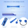 48 Pieces Cold Wave Plastic Curlers with Steel Pintail Rat Tail Comb for Hairdressing and Styling (Blue, 0.35 Inch/ 0.9 cm)