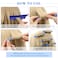 48 Pieces Cold Wave Plastic Curlers with Steel Pintail Rat Tail Comb for Hairdressing and Styling (Blue, 0.35 Inch/ 0.9 cm)
