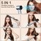 Hair Dryer Brush Blow Dryer 5 in 1 Hair Styler, Frizz-Free Auto Wrap Curlers Blow Dryer Brush 110000RPM 200 Million Ionic, Fast Drying 1100W Hot Air Brushes for Curl Volumize Straighten