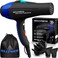 Professional 2200W Ionic Salon Hair Dryer - Professional Blow Dryer - Hair dryers for Women - Hairdryer with Diffuser (Black/Blue)