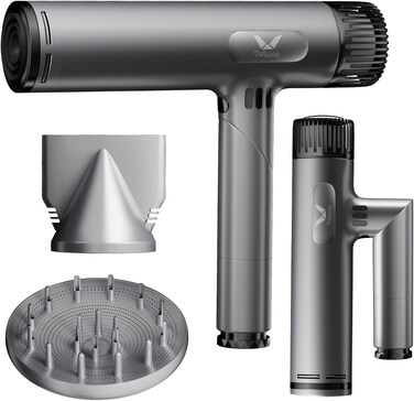 Ionic Hair Dryer with Diffuser High Speed Blow Dryer for Women Mini Foldable Portable Travel Hairdryer with Display Monitor