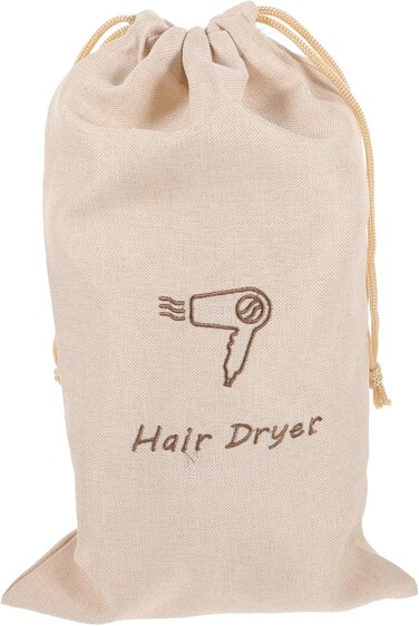 Beaupretty drawstring storage bags blow dryer purse blow dryer bag drawstring shoe bags hair dryer travel case storage bags for travel hair dryer bags pouch universal linen 35c wallet