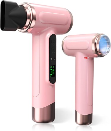 Cordless Hair Dryer,15000mAh Rechargeable Hair Dryer,3 Adjustable Cold Hot Wind,200W Battery Operated Hair Dryer for Travel Camping