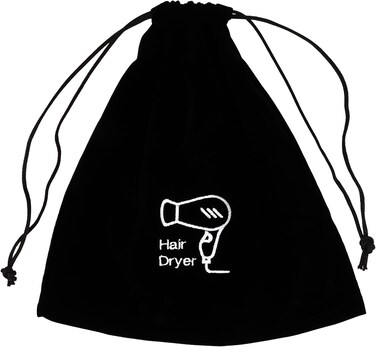 FOMIYES Hair Dryer Bag, Hairdryer Drawstring Bag, Hair Dryer Drawstring Storage Bag, Simple Hair Dryer Holder for Home Travel 1Pc (Black)