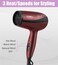 CONFU Portable Travel Hair Dryer, 1600W Ceramic Tourmaline Ionic Hair Dryer, Compact Folding Lightweight Hair Dryers for Women Kids(Red Brown