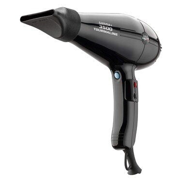GAMMA+ 3500 Professional Salon Tourmaline Ionic Hair Dryer, 2 Nozzles, 6 Heat/Speed Settings