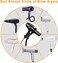Hands Free Hair Dryer Holder Blow Dryer Stand with 2 Detachable Heads 360 Degree Rotating Hair Dryer Standing Hair Dryer Sit Under Heavy Base Adjustable Height