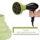 Hair Diffuser Attachment for Hair Dryer Travel Collapsible Portable Diffuser for Curly Hair Women .Airflow Attachment for Salon or Home Use with Nozzle 1.65-1.9In (cyan)