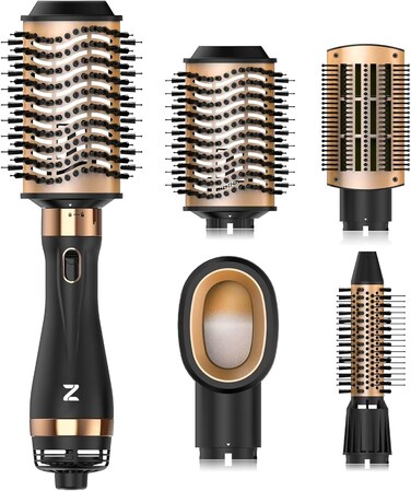 Hair Dryer Brush Blow Dryer Brush in One for Drying and Straightening, Volumizer Multi-Styler for All Hair Types, Frizz-Free Blowout Brush for Salon-Quality