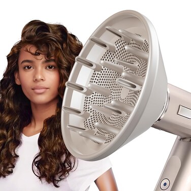 Diffuser Attachment for Shark FlexStyle HD430 Hair Dryers, Curl-Defining Blow Dryer Diffuser Accessory as Shark Flex Style Tool for Curly Wavy Coily Hair Defuzzer (Beige)