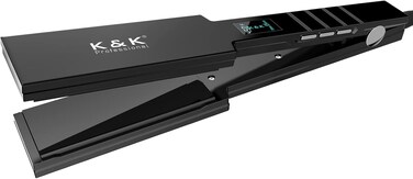 Professional Wide Titanium K&amp;K Flat Iron 1.75 Inch Hair Straightener for Straight and Curly Hair (45mm)