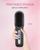 Cordless Hair Straightener Brush - Portable Heated Straightening Brush for Travel, Party, Mini Ionic Hot Comb Straightener for Women