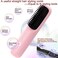 Brusheo Hair Pro Cordless Hair Straightener Brush for Women, Ceramic Heater Surface, 3 Mode Settings, Travel Size, Pink (7.87 inches x 1.77 inches)