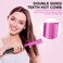 2 in 1 Hot Comb Hair Straightener for Wigs, Black Hair &amp; Beard, Anti-Scald Straightening Comb with Keratin &amp; Argan Oil Infused Teeth, Portable Electric Press Comb Double Side Teeth Ceramic Heat Comb