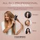 Professional Flat Iron Hair Straightener Wide Plate &amp; Digital Display - Dual Voltage Titanium Hair Straighteners (Black Rosegold)