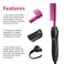 Goiple Electric Hot Comb Pink Hair Straightener Electrical Straightening Comb Curling Iron for Natural Black Hair Wigs with Wide Tooth/Rat Tail Comb, Wax Stick, Wig Cap, Edge Band, Hair Clips