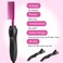 Goiple Electric Hot Comb Pink Hair Straightener Electrical Straightening Comb Curling Iron for Natural Black Hair Wigs with Wide Tooth/Rat Tail Comb, Wax Stick, Wig Cap, Edge Band, Hair Clips
