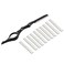 11 Pieces Hair Styling Razor Stainless Steel Hair Cutting Texturizing Razors Hair Thinning Comb 10 Pieces Replacement Spare Blades(Black)