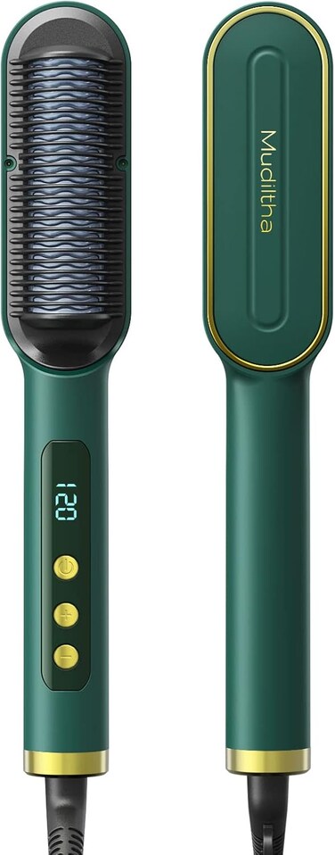 Hair Straightening Brush, Negative Ion Hair Straightener Styling Comb, Suitable for Quick Emergency Styling, Software Upgrade, More Convenient Operation Help You Solve Frizzy Hair