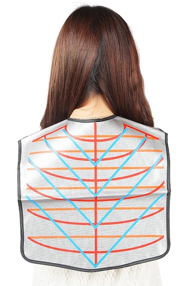 PERFEHAIR Hair Cutting Collar Tool, Salon Hairdressing Hair Dye Cape with Angular &amp; Straight Cutting Guidelines, Waterproof