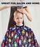 Kids Barber Cape with Neck Duster Brush, Professional Salon Hair Cutting Cape