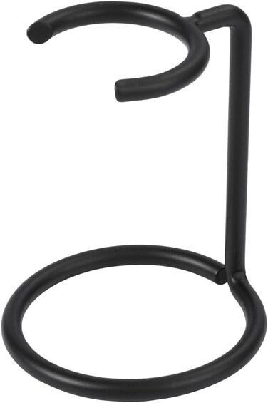 HEALLILY Shaving Brush Stand - Stainless Steel Manual Razor Holder for Most Razors (Black)