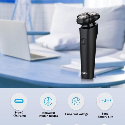 Electric face Shaver Men Razor Beard Trimmer for Shaving Machine Men&#39;s Rotary Shavers Razors Type-C USB Cordless Rechargeable