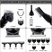 Hatteker Beard Trimmer Mustache Trimmer for Men 8 in 1 Adjustable Speed Waterproof Hair Clipper T-Blade Trimmer Electic Razor Shavers Cordless Mens Gift Grooming Kit with Face Nose Body (Black)