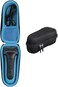 Hermitshell Hard Travel Case for Braun Series 3 3040s 3010BT 3310S 3010S 310S 3070cc Electric Shaver Beard Trimmer (Including Charger, Black+Blue)