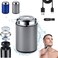 Mini Electric Shaver, Portable Mini Electric Shaver, Pocket Size Mini Electric Shaver for Men, USB Rechargeable Waterproof Shaver Electric Beard Trimmer for Home, Car, Office, Business Trip (Gray)