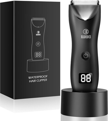 ENSSU Manscape Ball Trimmer/Shaver Men, Electric Groin Hair Trimmer, Men Body Hair Trimmer for Pubic/Beard/Back, Waterproof Body Groomer Kit, Men Body Razor Hygiene Tool